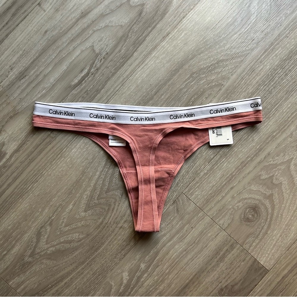 Calvin Klein | Modern Logo Thong in Red Grape (Small) - Picture 7 of 12
